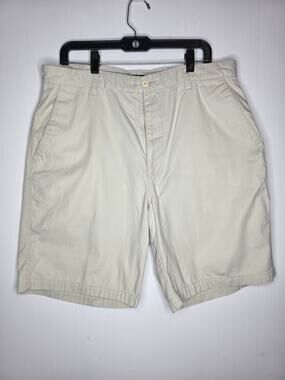 Dockers Size 36 Tan Cotton Classic Fit Flat Front Shorts Preppy Business Casual